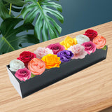 Maxbell Acrylic Flower Vase Rectangular Floral Vase Centerpiece for Dining Table M