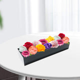 Maxbell Acrylic Flower Vase Rectangular Floral Vase Centerpiece for Dining Table M