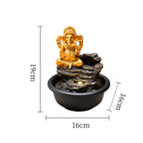 Maxbell Tabletop Water Fountain Buddha Statue for Office Farmhouse Birthday Gifts Hindu Ganesha