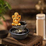 Maxbell Tabletop Water Fountain Buddha Statue for Office Farmhouse Birthday Gifts Hindu Ganesha