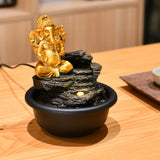 Maxbell Tabletop Water Fountain Buddha Statue for Office Farmhouse Birthday Gifts Hindu Ganesha