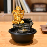 Maxbell Tabletop Water Fountain Buddha Statue for Office Farmhouse Birthday Gifts Hindu Ganesha