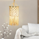 Maxbell Boho Lamp Shade Wall Tapestry Macrame Lamp Shade for Corridor Hotel Indoor Style A