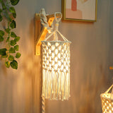 Maxbell Boho Lamp Shade Wall Tapestry Macrame Lamp Shade for Corridor Hotel Indoor Style A