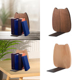 Maxbell Wooden Bookends Decorative Bookends for Shelves for Home Children Classmates Dark Walnut