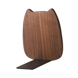 Maxbell Wooden Bookends Decorative Bookends for Shelves for Home Children Classmates Dark Walnut