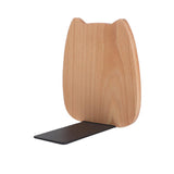 Maxbell Wooden Bookends Decorative Bookends for Shelves for Home Children Classmates Dark Walnut