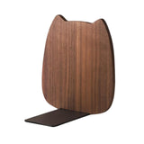 Maxbell Wooden Bookends Decorative Bookends for Shelves for Home Children Classmates Dark Walnut