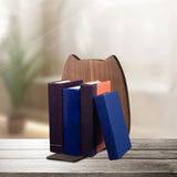 Maxbell Wooden Bookends Decorative Bookends for Shelves for Home Children Classmates Dark Walnut