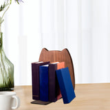 Maxbell Wooden Bookends Decorative Bookends for Shelves for Home Children Classmates Dark Walnut