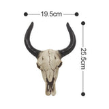 Maxbell Bull Head Wall Sculpture Rustic Realistic Resin Small for Housewarming Gift