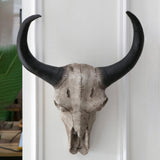 Maxbell Bull Head Wall Sculpture Rustic Realistic Resin Small for Housewarming Gift