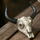 Maxbell Bull Head Wall Sculpture Rustic Realistic Resin Small for Housewarming Gift