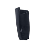 Maxbell Ceramic Flower Vase Flower Pot Organizer Modern Living Room Homes Face Vase Black
