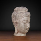 Maxbell Collectible Sculpture Collection Meditation Figurines Buddha Head Statue White