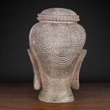 Maxbell Collectible Sculpture Collection Meditation Figurines Buddha Head Statue White