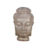 Maxbell Collectible Sculpture Collection Meditation Figurines Buddha Head Statue White