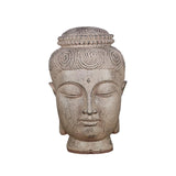 Maxbell Collectible Sculpture Collection Meditation Figurines Buddha Head Statue White