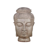 Maxbell Collectible Sculpture Collection Meditation Figurines Buddha Head Statue White