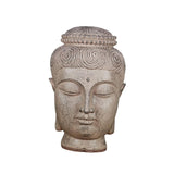 Maxbell Collectible Sculpture Collection Meditation Figurines Buddha Head Statue White