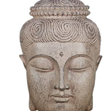 Maxbell Collectible Sculpture Collection Meditation Figurines Buddha Head Statue White