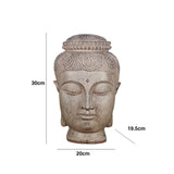 Maxbell Collectible Sculpture Collection Meditation Figurines Buddha Head Statue White