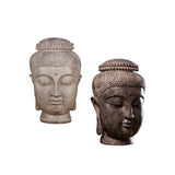 Maxbell Collectible Sculpture Collection Meditation Figurines Buddha Head Statue White