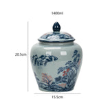 Maxbell Decorative Porcelain Jar Vase Centerpiece Ginger Jar Chinese Classic Elegant Medium