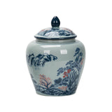 Maxbell Decorative Porcelain Jar Vase Centerpiece Ginger Jar Chinese Classic Elegant Medium