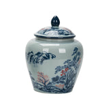 Maxbell Decorative Porcelain Jar Vase Centerpiece Ginger Jar Chinese Classic Elegant Medium