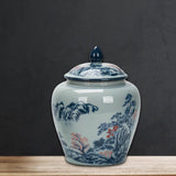 Maxbell Decorative Porcelain Jar Vase Centerpiece Ginger Jar Chinese Classic Elegant Medium