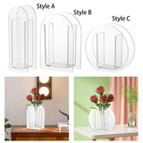 Maxbell Unique Vase Geometric Arch Elegant Acrylic flower buckets for Restaurant Style A