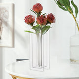 Maxbell Unique Vase Geometric Arch Elegant Acrylic flower buckets for Restaurant Style A