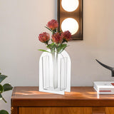 Maxbell Unique Vase Geometric Arch Elegant Acrylic flower buckets for Restaurant Style B