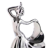 Maxbell Home Decor Showpieces Female Dancing Sculpture for Anniversary Gifts Bedroom Argent