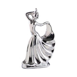 Maxbell Home Decor Showpieces Female Dancing Sculpture for Anniversary Gifts Bedroom Argent