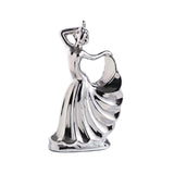 Maxbell Home Decor Showpieces Female Dancing Sculpture for Anniversary Gifts Bedroom Argent