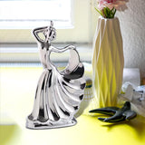 Maxbell Home Decor Showpieces Female Dancing Sculpture for Anniversary Gifts Bedroom Argent