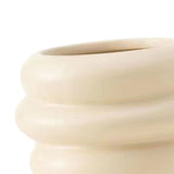 Maxbell Makeup Brush Holder Decors Planter Table Centerpieces Ceramic Flower Vase Beige 11.5x10cm