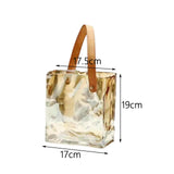 Maxbell Plant Terrarium Dried Flowers Holder Ornaments Minimalist Glass Flower Vase Yelllow 17x19x17.5cm