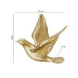 Maxbell Birds Swallows Wall Mounted Decor DIY 3D Hanging Birds Wall Decor for Garden Style A