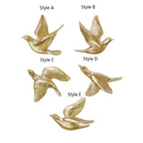 Maxbell Birds Swallows Wall Mounted Decor DIY 3D Hanging Birds Wall Decor for Garden Style A