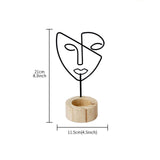 Maxbell Tea Light Candle Holders Abstract Face Statue Figurines Candlestick Holders