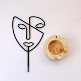 Maxbell Tea Light Candle Holders Abstract Face Statue Figurines Candlestick Holders