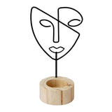 Maxbell Tea Light Candle Holders Abstract Face Statue Figurines Candlestick Holders
