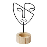 Maxbell Tea Light Candle Holders Abstract Face Statue Figurines Candlestick Holders
