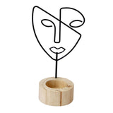 Maxbell Tea Light Candle Holders Abstract Face Statue Figurines Candlestick Holders