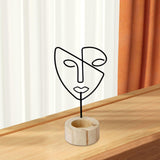 Maxbell Tea Light Candle Holders Abstract Face Statue Figurines Candlestick Holders