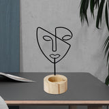 Maxbell Tea Light Candle Holders Abstract Face Statue Figurines Candlestick Holders