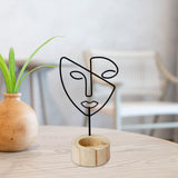 Maxbell Tea Light Candle Holders Abstract Face Statue Figurines Candlestick Holders
